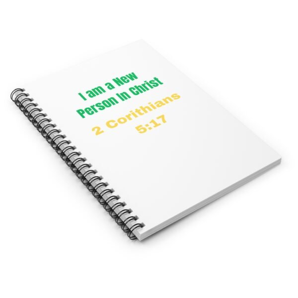 I am a  new person spiral  ruled Line notebook, jesus lover - Image 3