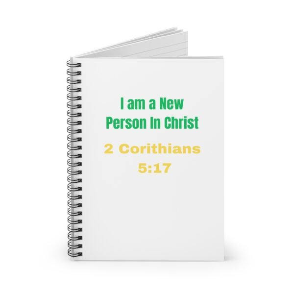 I am a  new person spiral  ruled Line notebook, jesus lover - Image 2