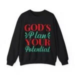 God's plan your potential sweatshirt, Women Jesus Lover Sweatshirt, Religious gift,