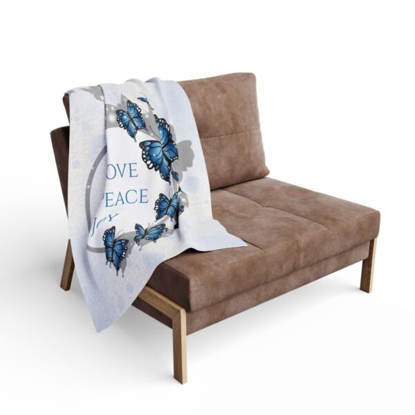 Christian Motivational Blanket - Love Peace and Joy - Image 4