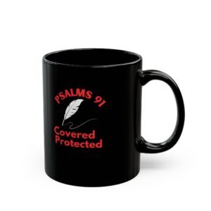 Psalms 91 Black Mug , Christian gifts, Bible verse cup,  Bible quotes, Coffee mug,