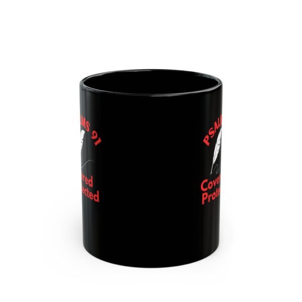 Psalms 91 Black Mug , Christian gifts, Bible verse cup,  Bible quotes, Coffee mug, - Image 2