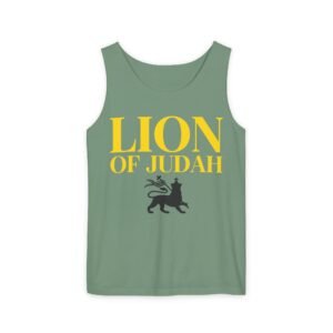 Lion of Judah Unisex Garment-Dyed Tank Top, Inspirational Summer Apparel, Christian Gift, Relaxed Fit Tee, Faith-Based Fashion, Casual [...]