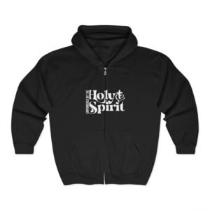 Women Zip Hoodie, Faith-Inspired Hoodie, Holy Spirit Sweatshirt, Gift for Believers, Spiritual Apparel, Church Event Wear
