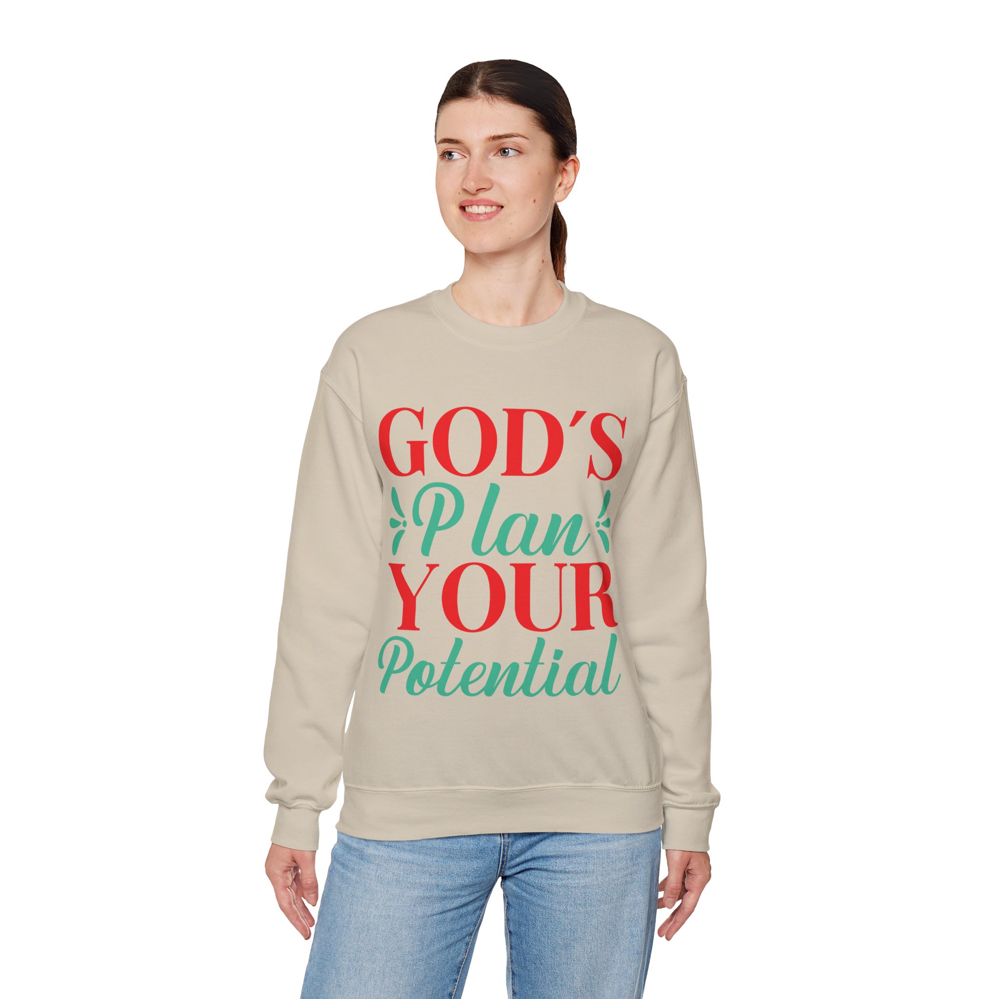 God's plan your potential sweatshirt, Women Jesus Lover Sweatshirt, Religious gift, - Image 18