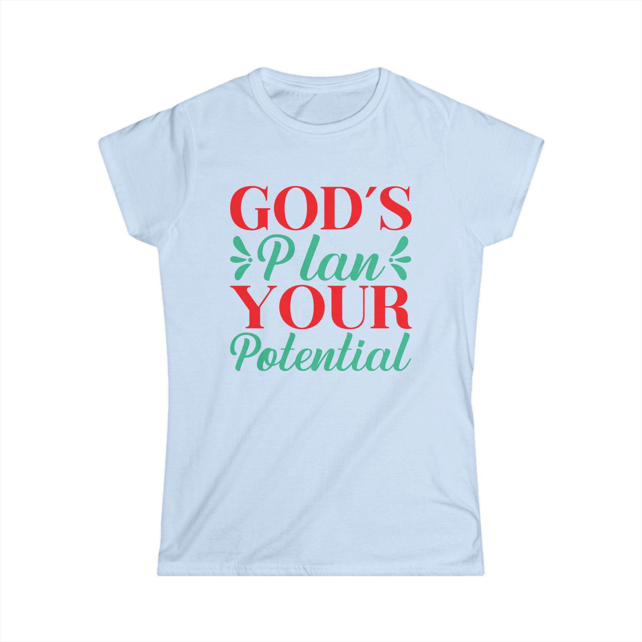 God's plan your potential Women's T-shirt, Religious T-shirt, Motivational T-shirt - Image 2