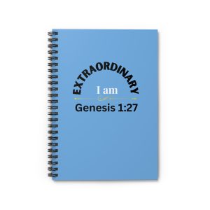 Extraordinary I am Spiral Notebook - Ruled Line, Genesis 1:27, Religious gifts,