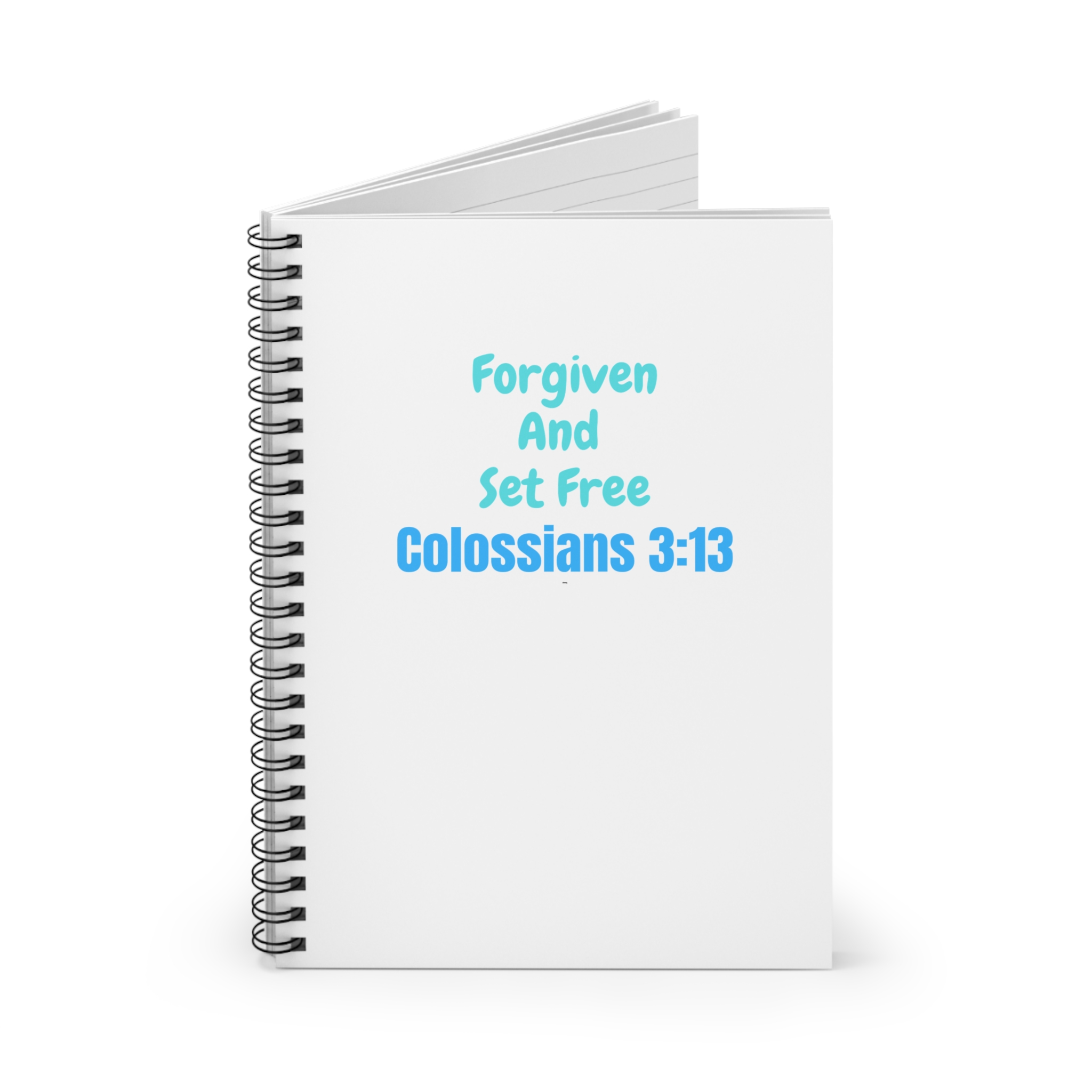 Forgiven and set free Colossians 3:13 Spiral Notebook - Ruled Line, bible scriptures notebook, - Image 2