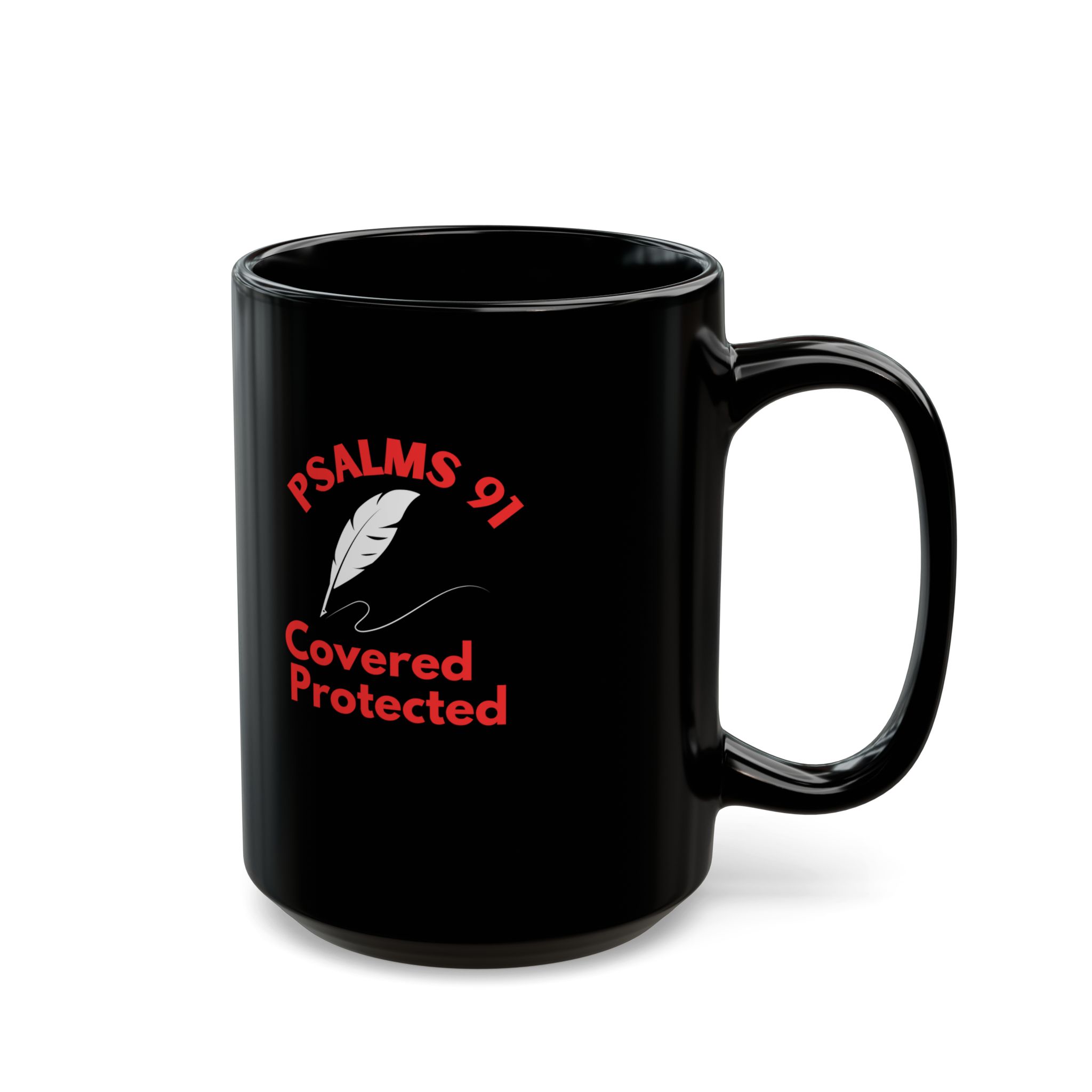 Psalms 91 Black Mug , Christian gifts, Bible verse cup, Bible quotes, Coffee mug, - Image 5