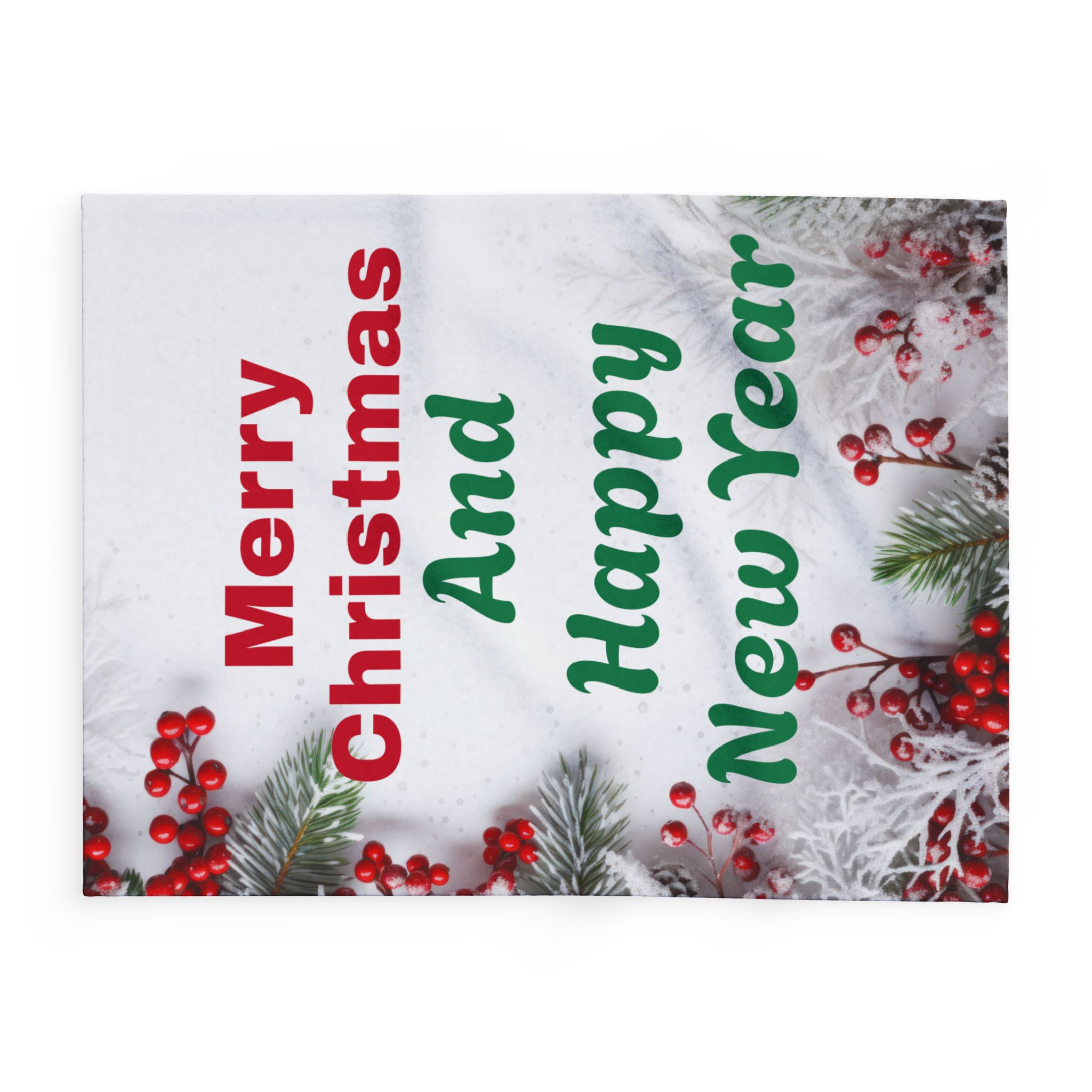 Merry Christmas Fleece Blanket - Image 2
