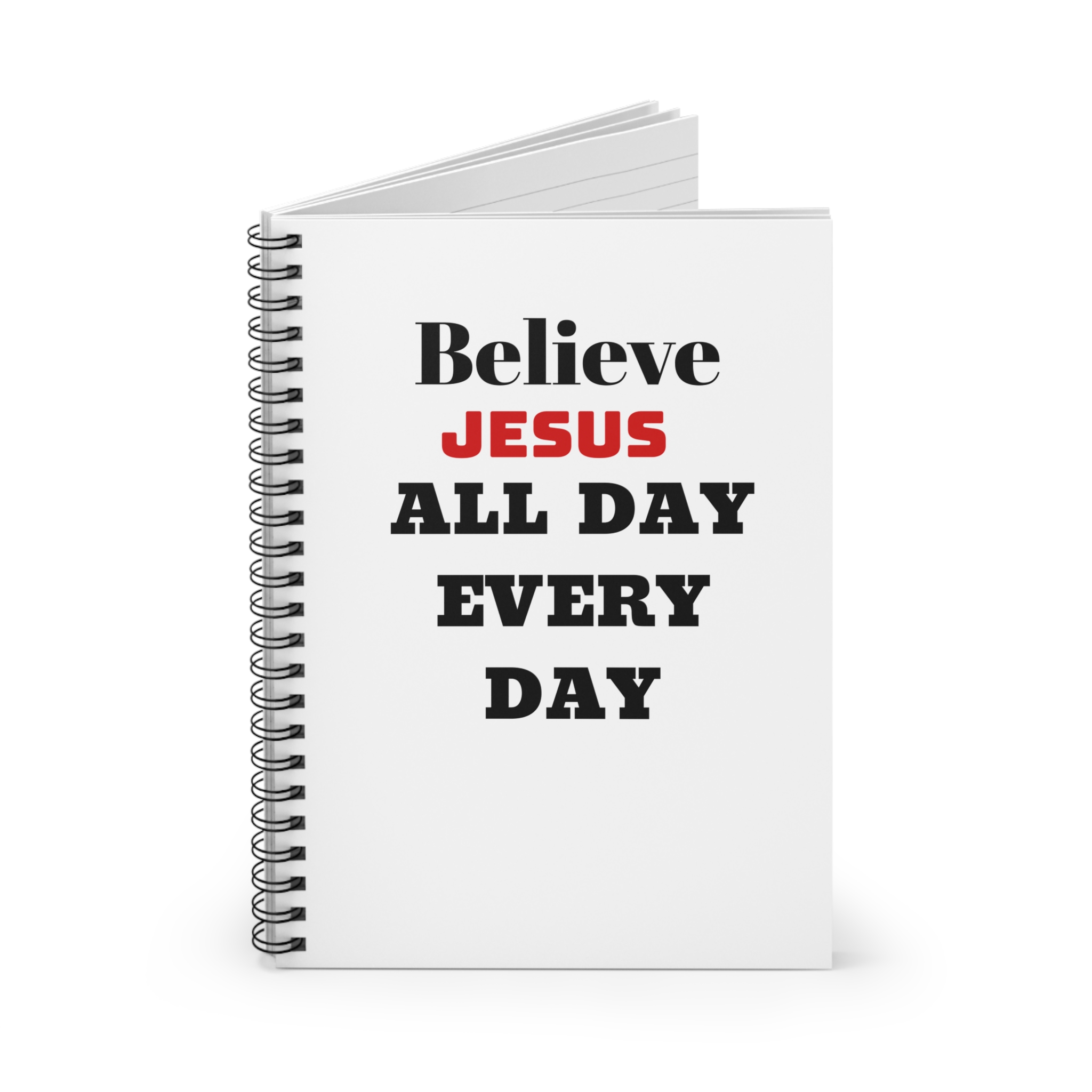 Believe jesus all day every day prayer journal, God quotes, jesus lover gifts, bible study journal, - Image 2