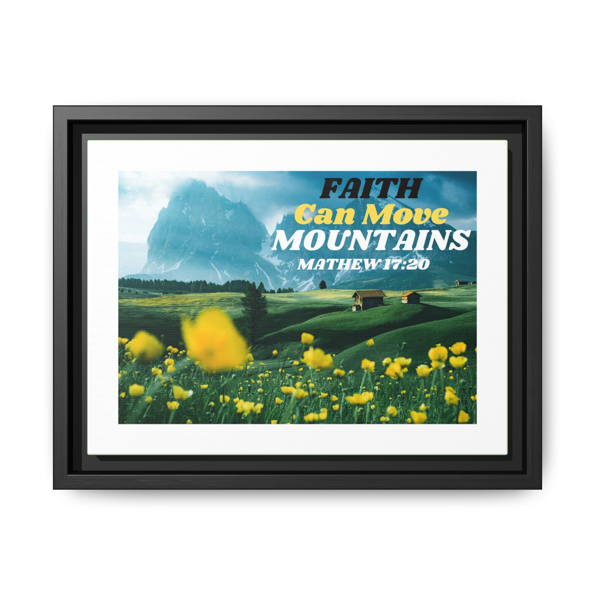 Flowers wall art, Mountain wall art, Gift for birthday, Christian wedding gifts,