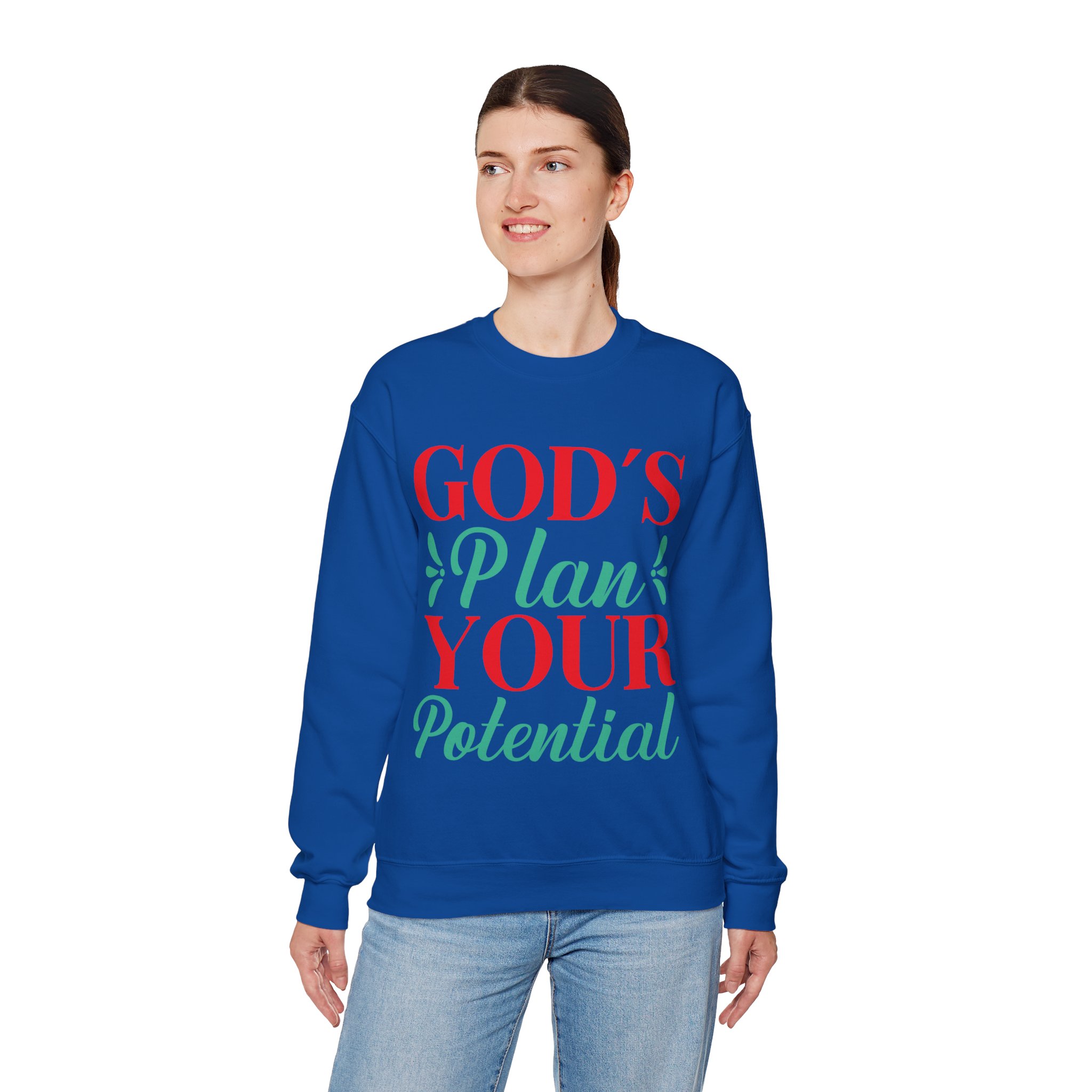 God's plan your potential sweatshirt, Women Jesus Lover Sweatshirt, Religious gift, - Image 30