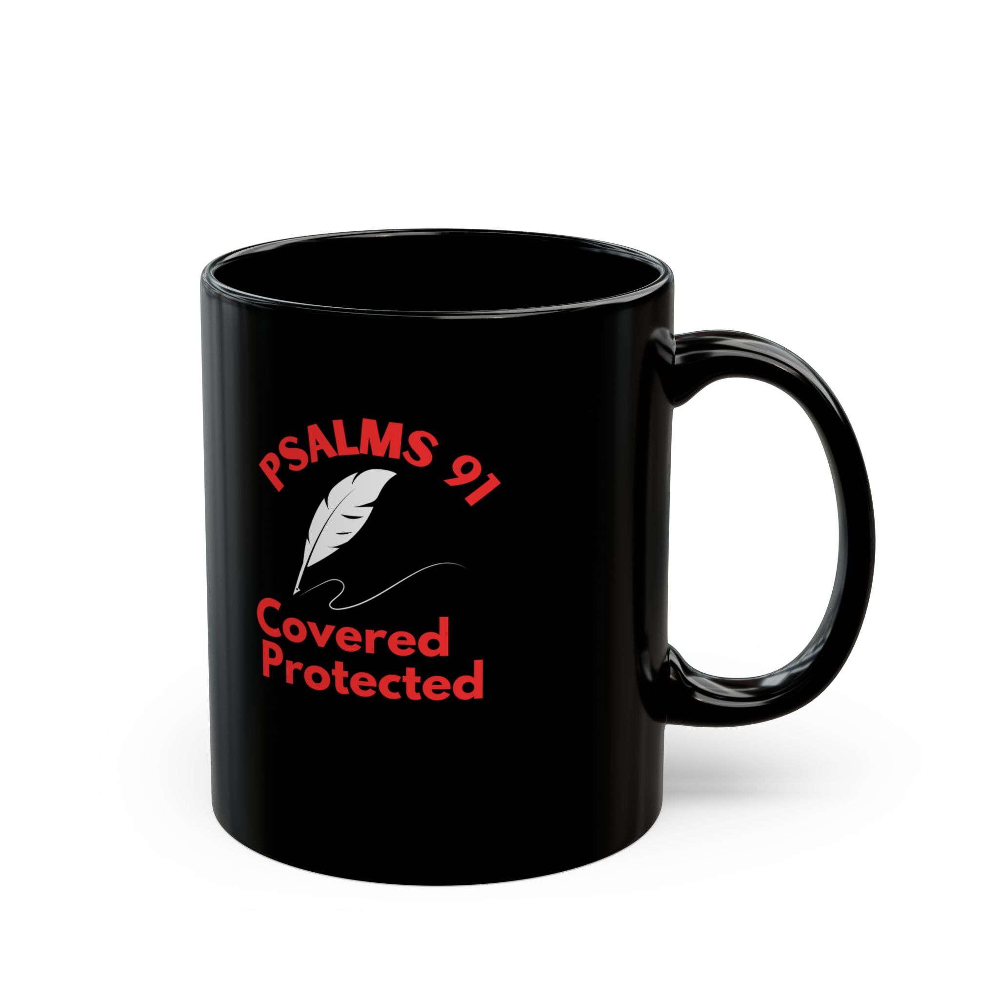 Psalms 91 Black Mug , Christian gifts, Bible verse cup, Bible quotes, Coffee mug,