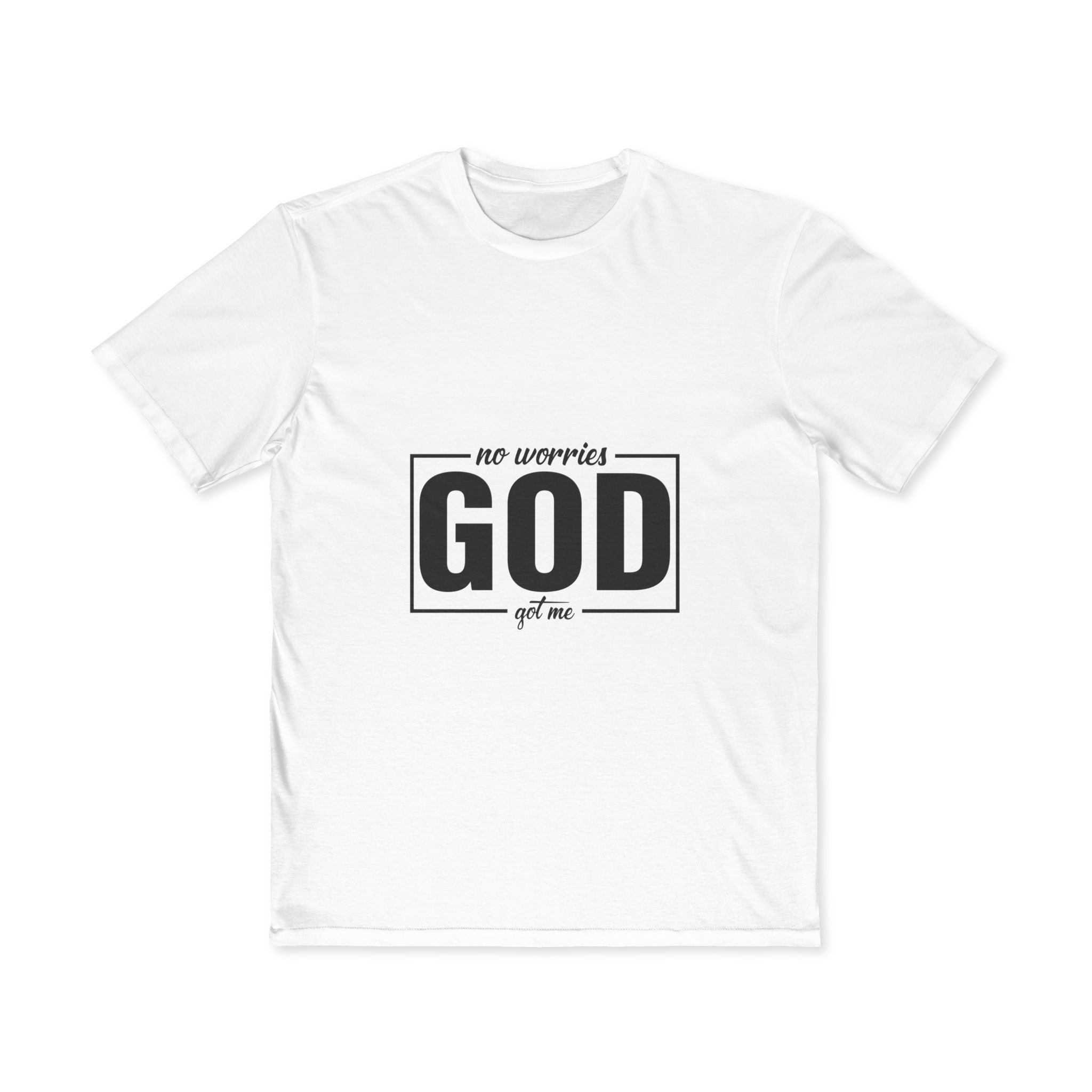 No worries GOD got me t-shirt, Bible verse t-shirt, Christian apparel, religious gifts.