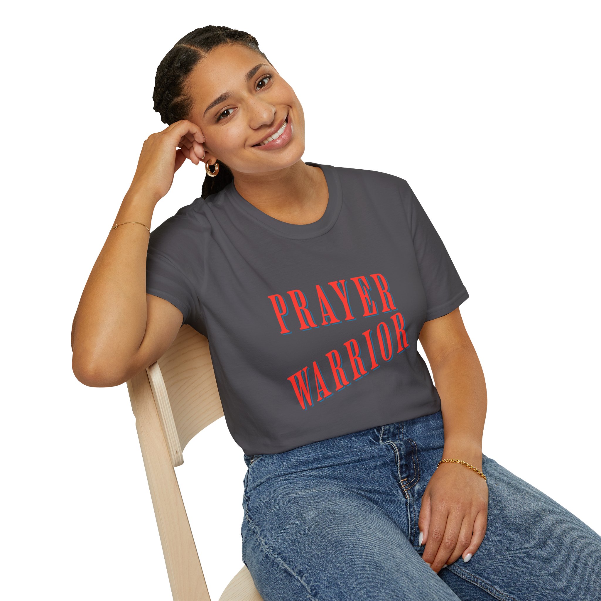 Women Prayer warrior T-Shirt, Christian Faith Graphic tee, Religious outfits, Jesus apparel. - Image 2