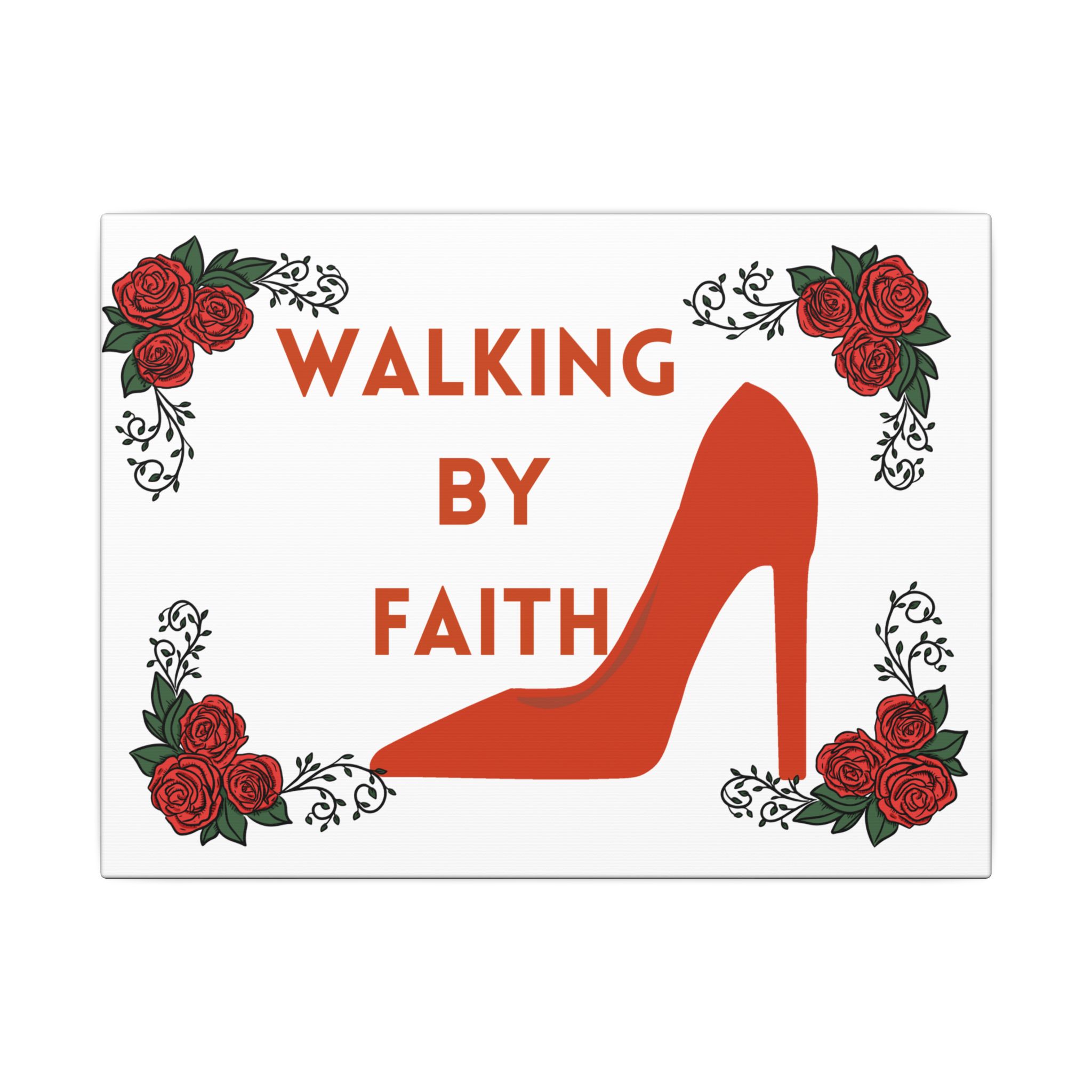 Walking by faith wall art Christian quotes