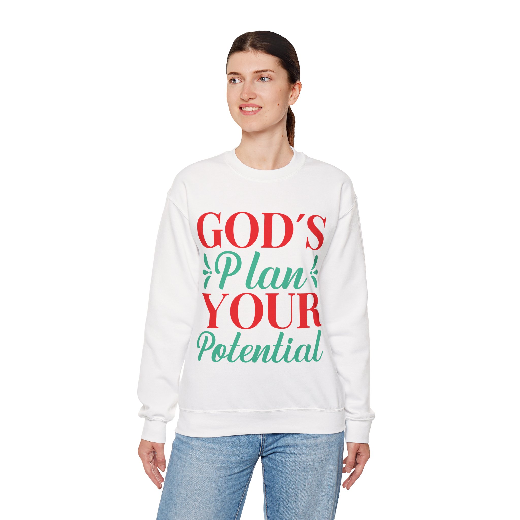 God's plan your potential sweatshirt, Women Jesus Lover Sweatshirt, Religious gift, - Image 7