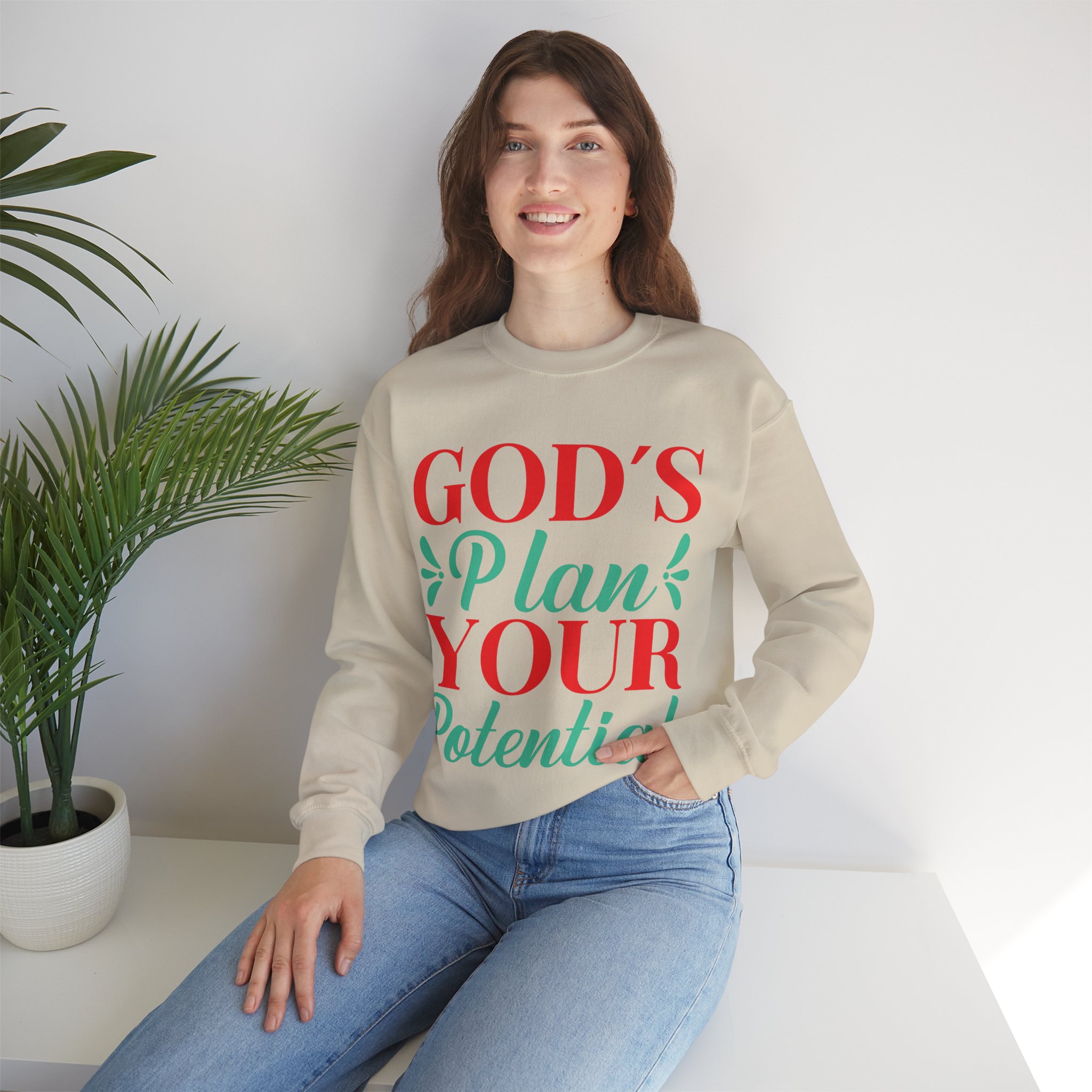 God's plan your potential sweatshirt, Women Jesus Lover Sweatshirt, Religious gift, - Image 17