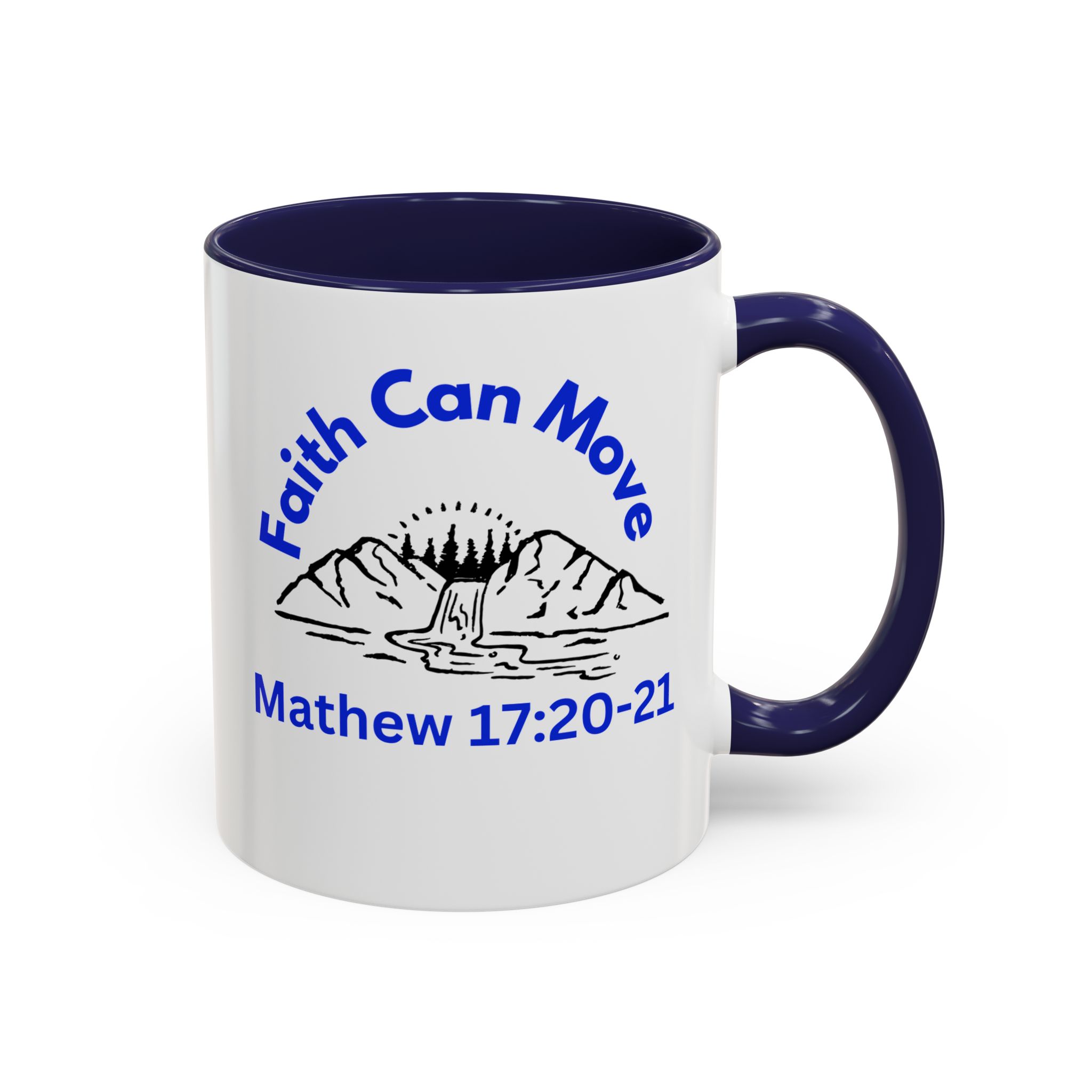 Faith Can Move Mountains Christian Motivational Mug. - Image 8