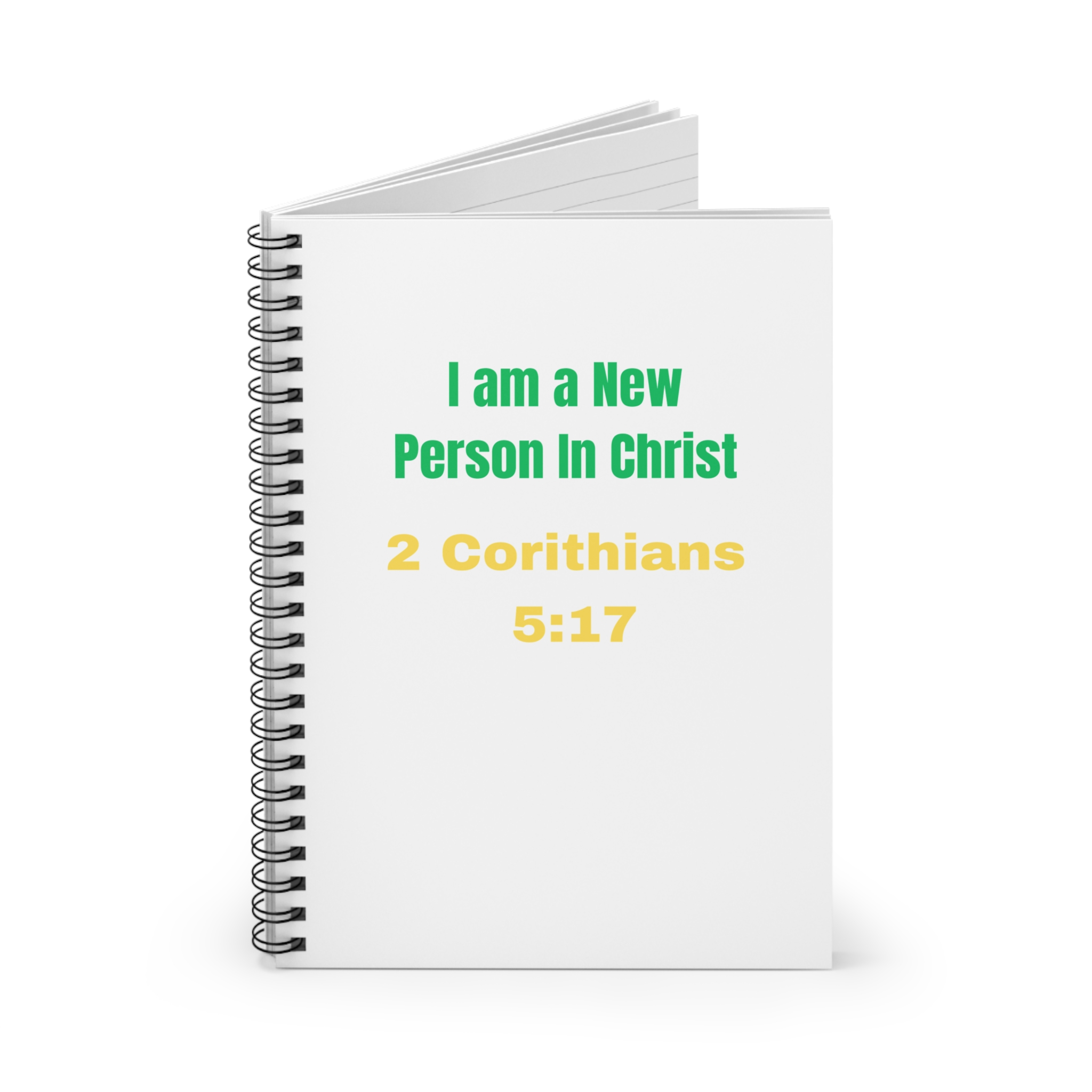 I am a new person spiral ruled Line notebook, jesus lover, positive religious quotes, - Image 2