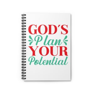 Gods plan your potential Ruled Line notebook, Religious items, Devotional journal