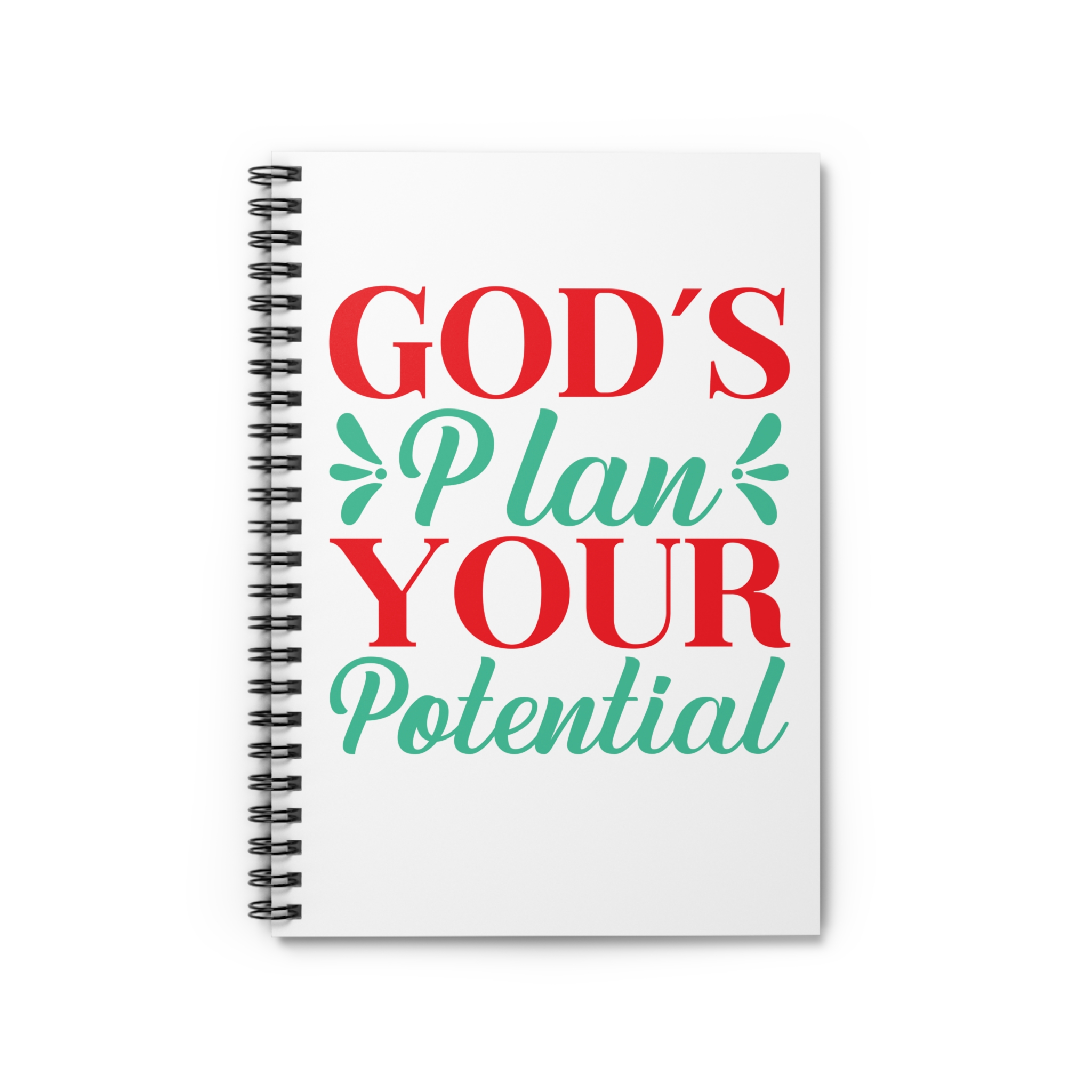 Gods plan your potential Ruled Line notebook, Religious items, Devotional journal