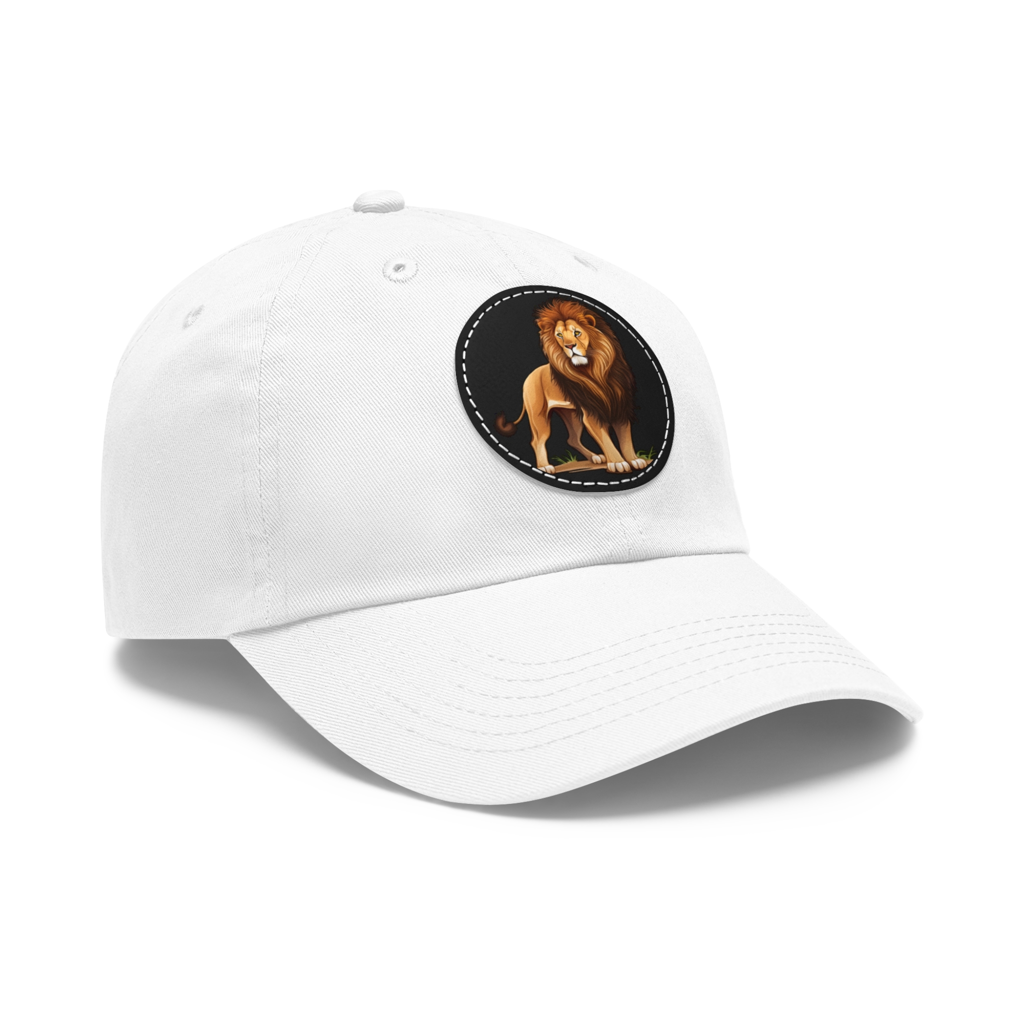 Lion Of Judah Hat with Leather Patch (Round) - Image 2