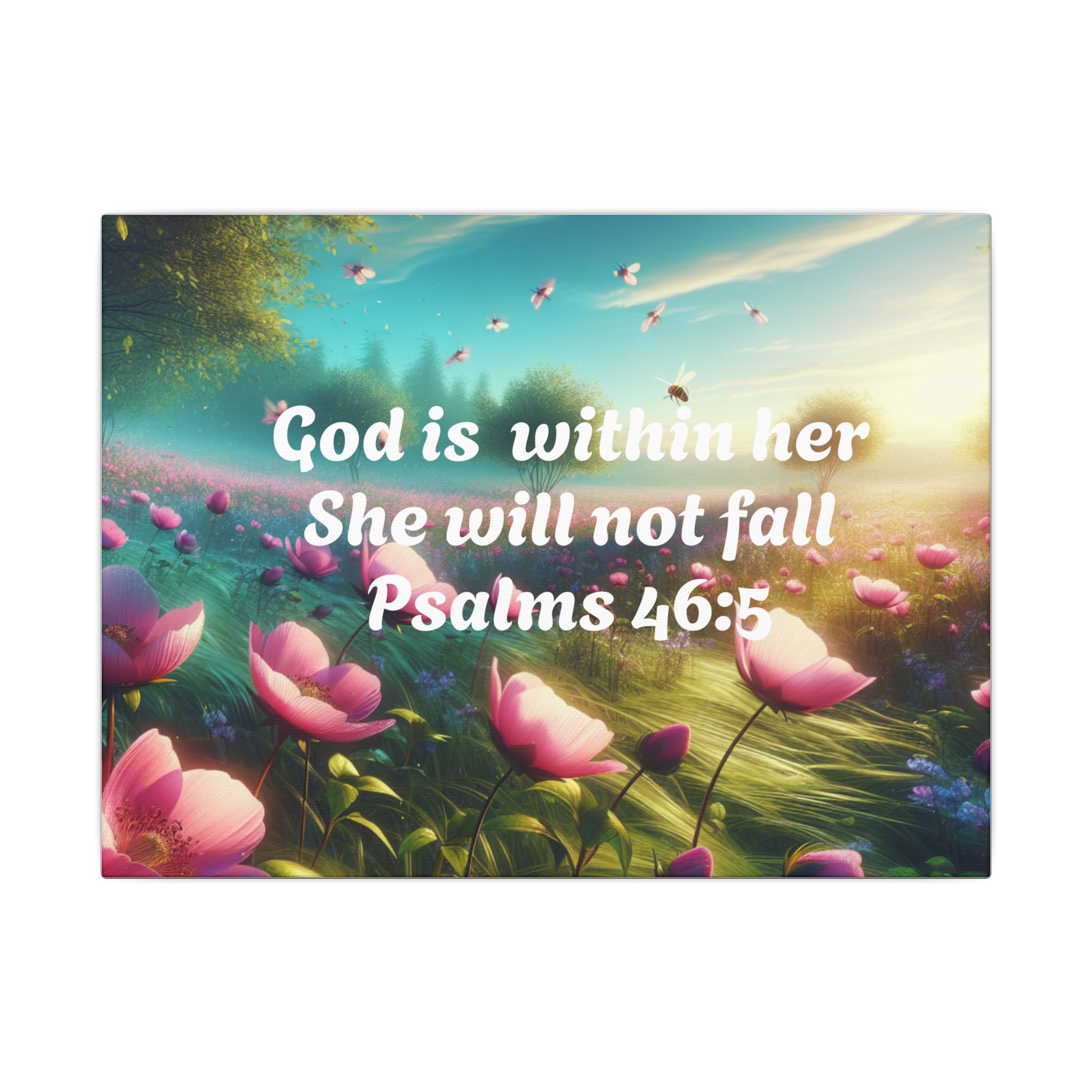 God is Within Her Matte Canvas, Stretched, 0.75" (Multi-Size)