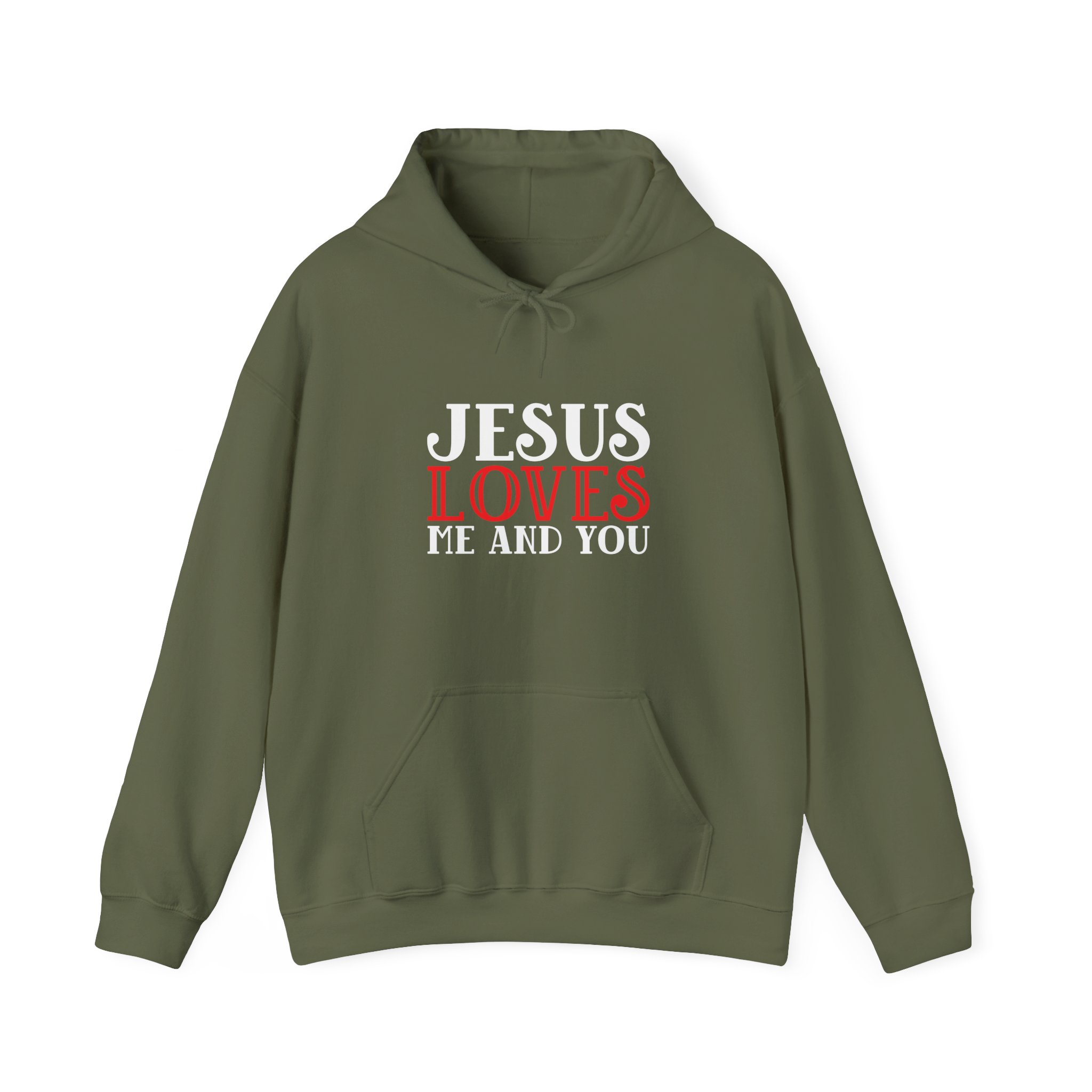 Jesus Loves Me And You Women Heavy Blend™ Hooded Sweatshirt - Image 2