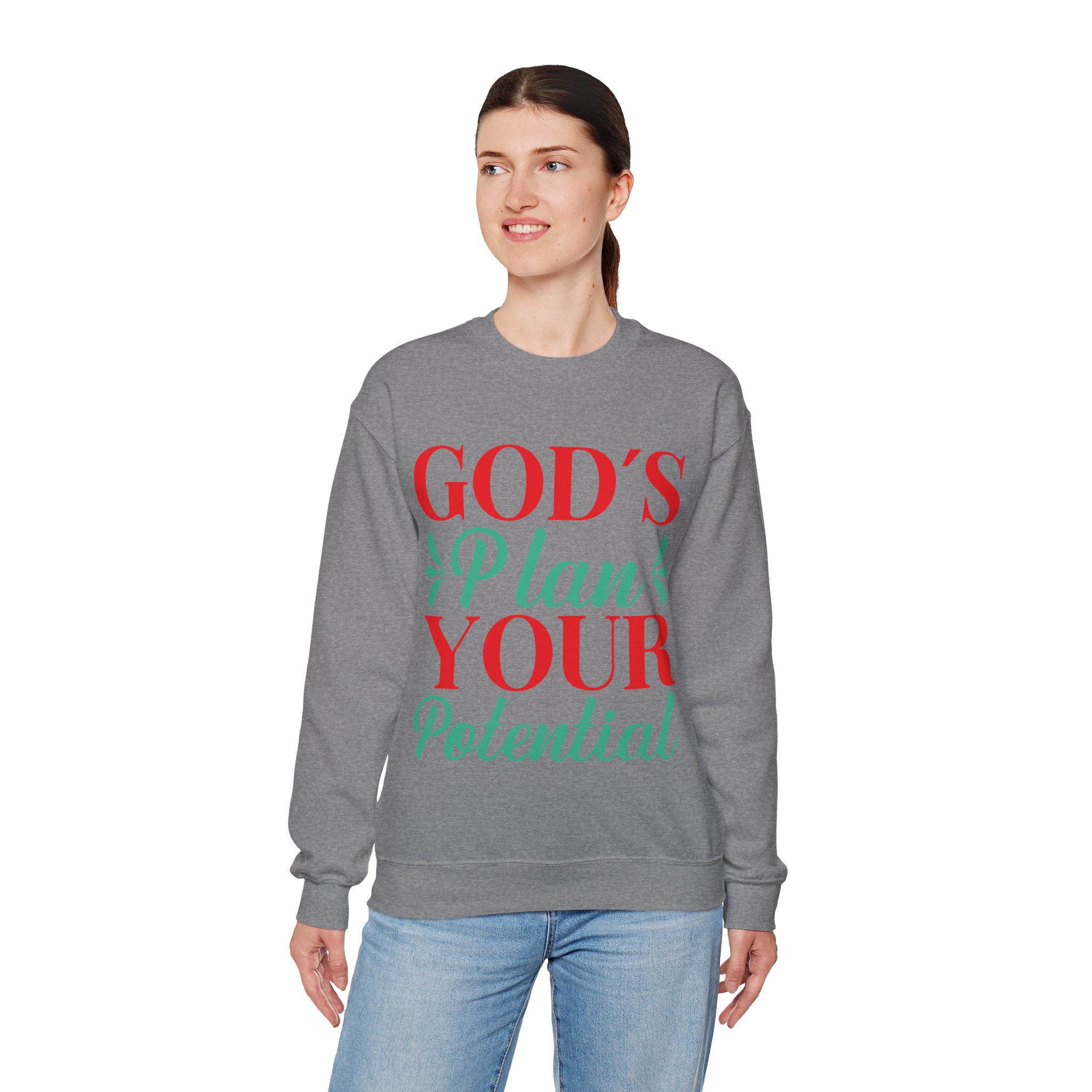 God's plan your potential sweatshirt, Women Jesus Lover Sweatshirt, Religious gift, - Image 24