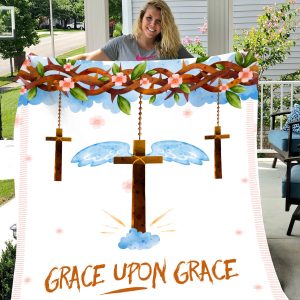 Grace Upon Grace Fleece Christian Blanket