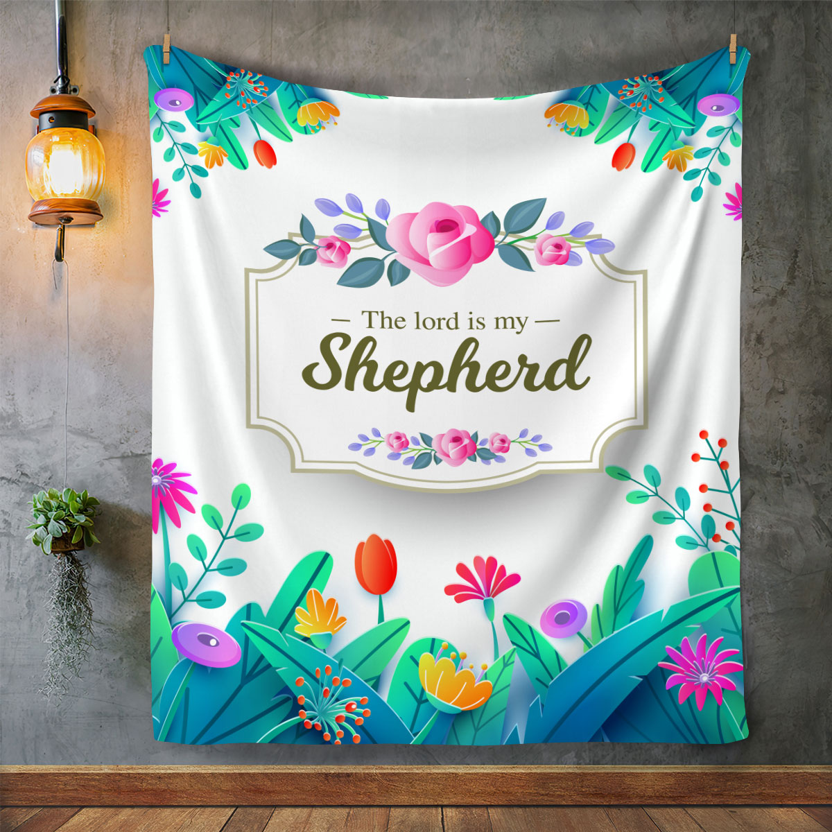 The lord is my shepherd winter blanket