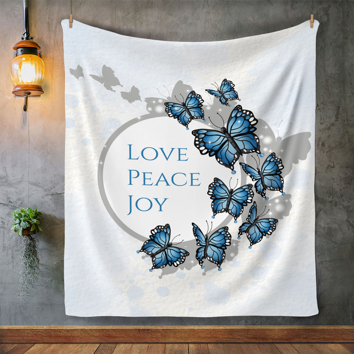 Love Peace and Joy Design-Fleece Blanket