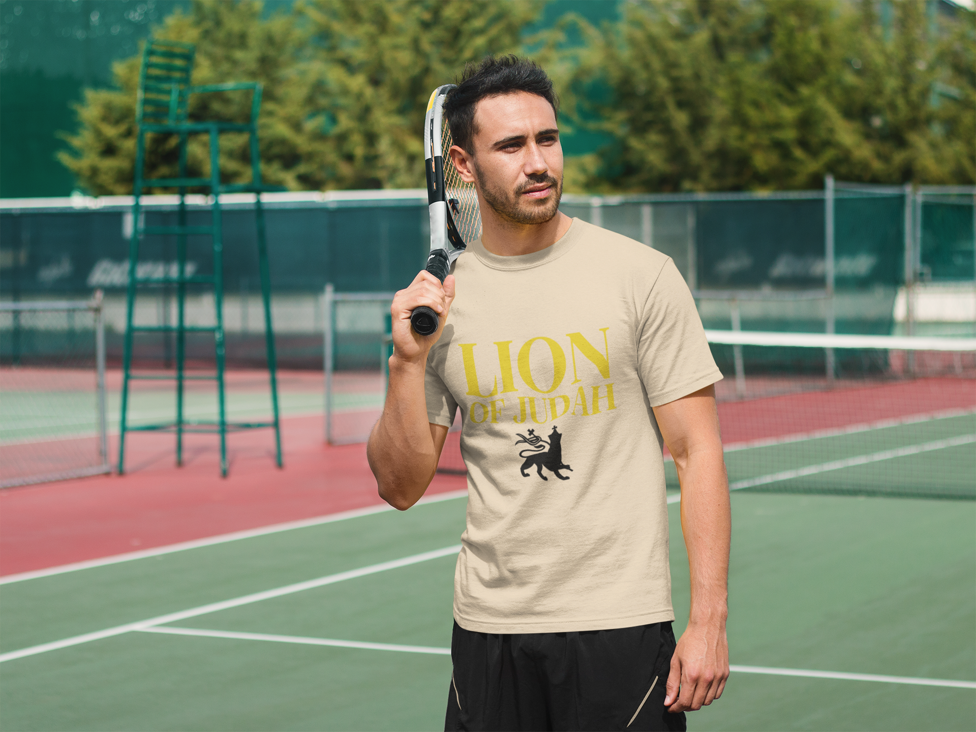 Lion of Judah Men Softstyle T-Shirt - Faith Apparel, Christian Gift, Spiritual Wear, Religious Clothing, Everyday Comfort - Image 2