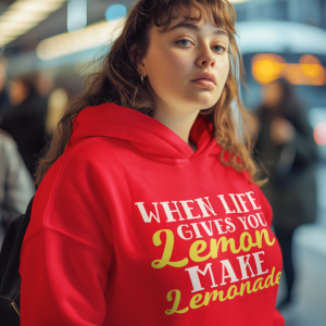 Motivational women hoodie, funny women hoodie sweatshirt, when life gives lemon Hooded Sweatshirt,