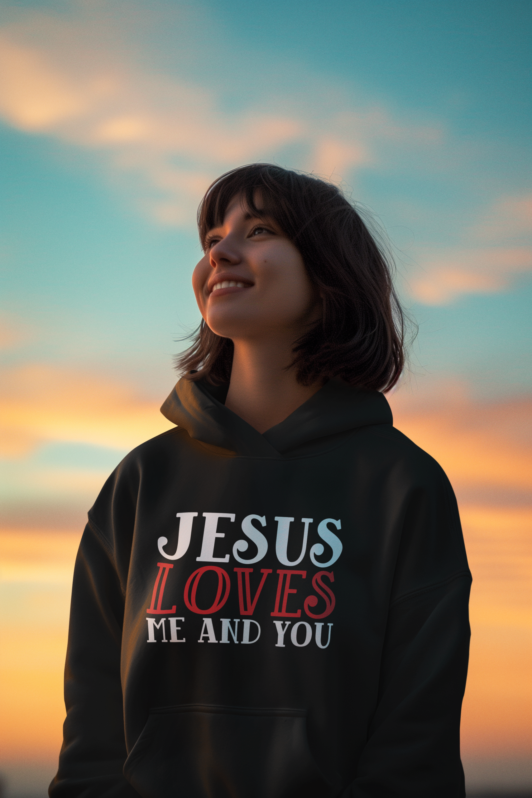 Jesus Loves Me And You Women Heavy Blend™ Hooded Sweatshirt