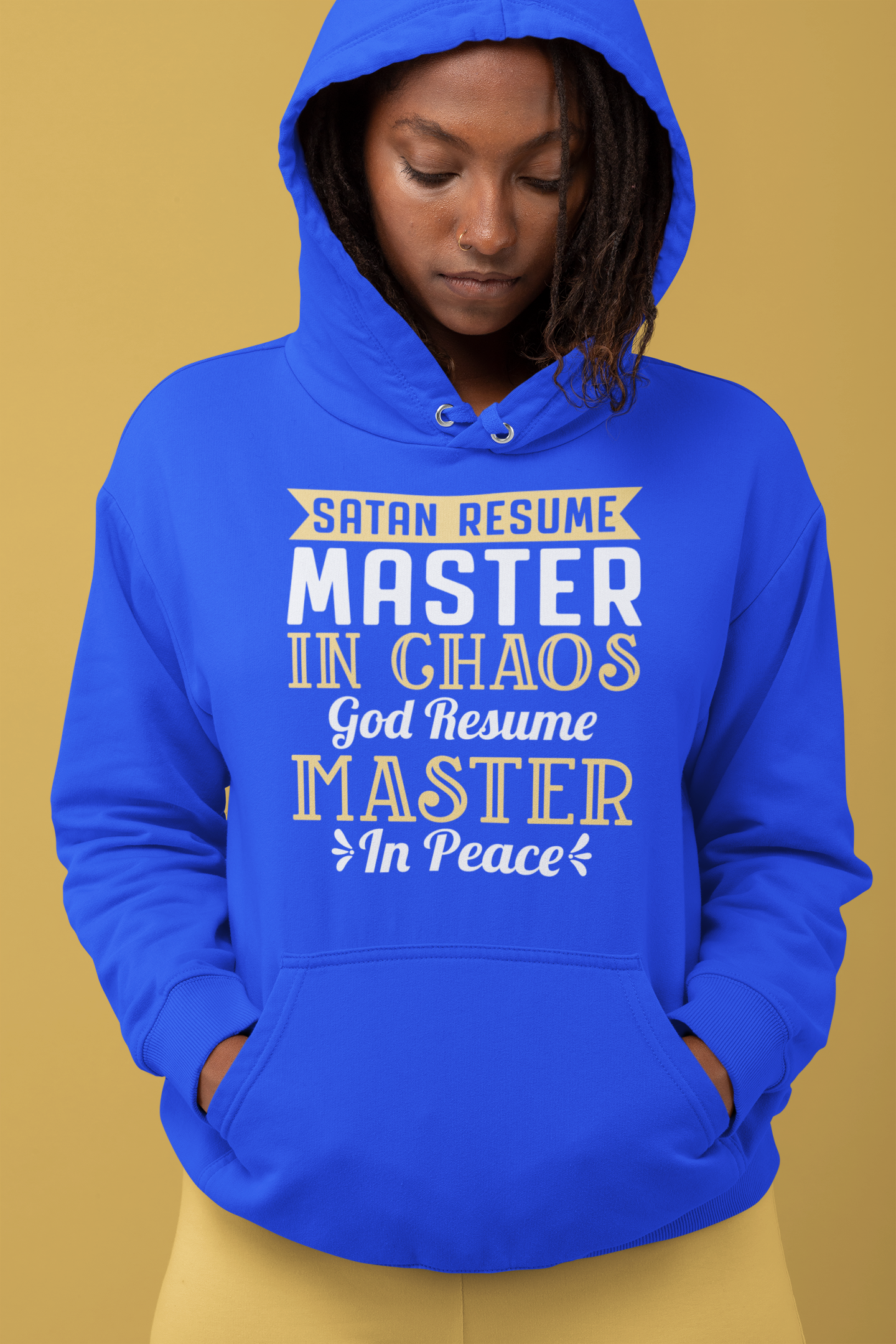 Satan Resume master in chaos hooded sweatshirt, Women Sweatshirt - Image 3
