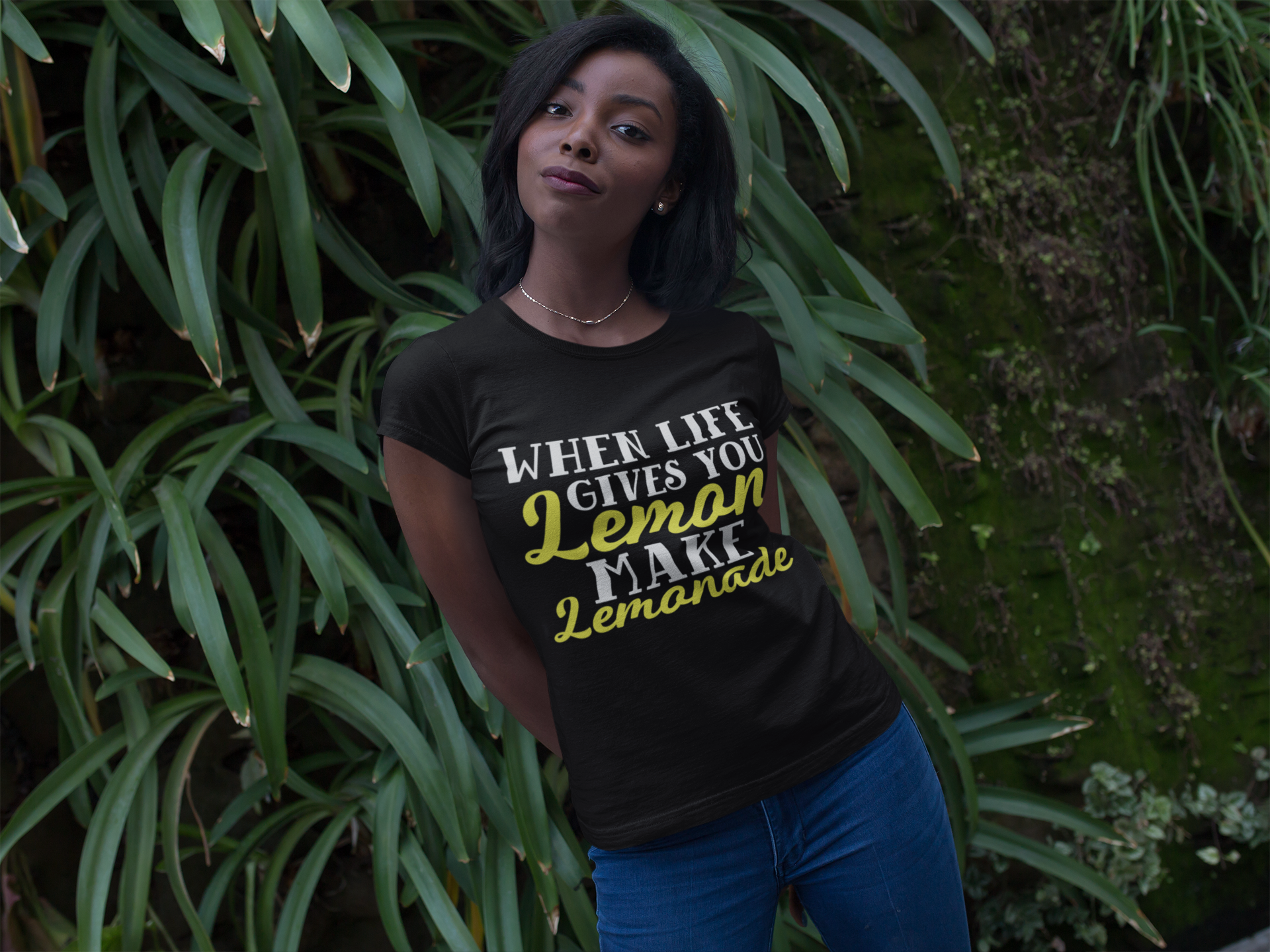 When life gives you lemon make lemonade t-shirt, Funny t-shirt, positive shirt, hope shirt, - Image 3