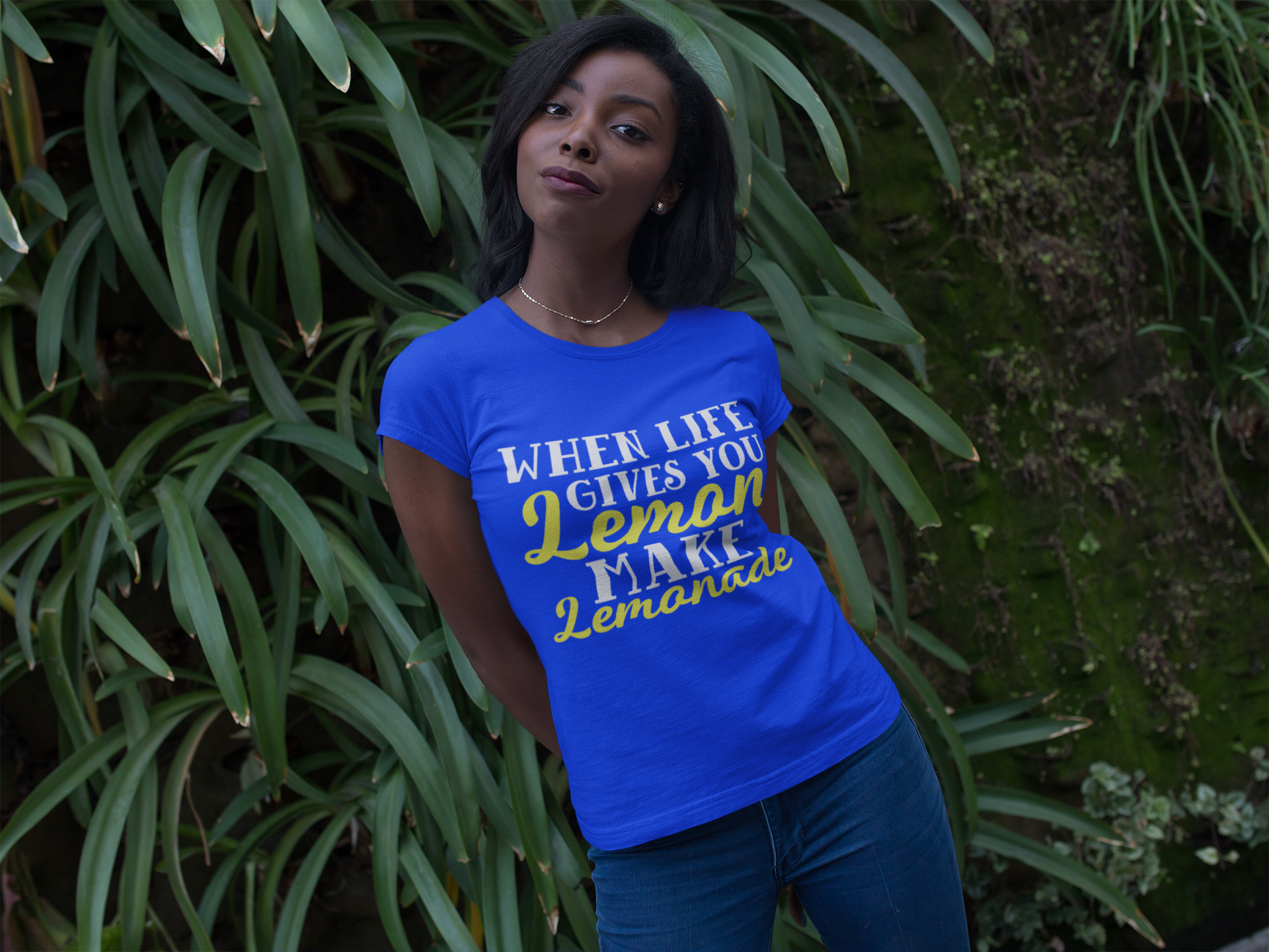 When life gives you lemon make lemonade t-shirt, Funny t-shirt, positive shirt, hope shirt, - Image 2