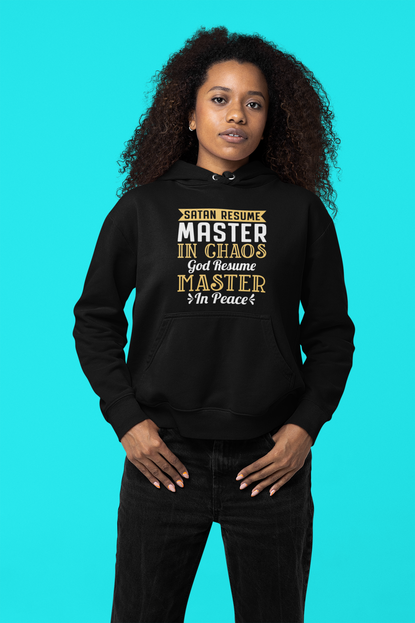 Satan Resume master in chaos hooded sweatshirt, Women Sweatshirt