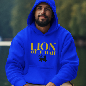 Lion of Judah Men Pull over Three-Panel Fleece Hoodie