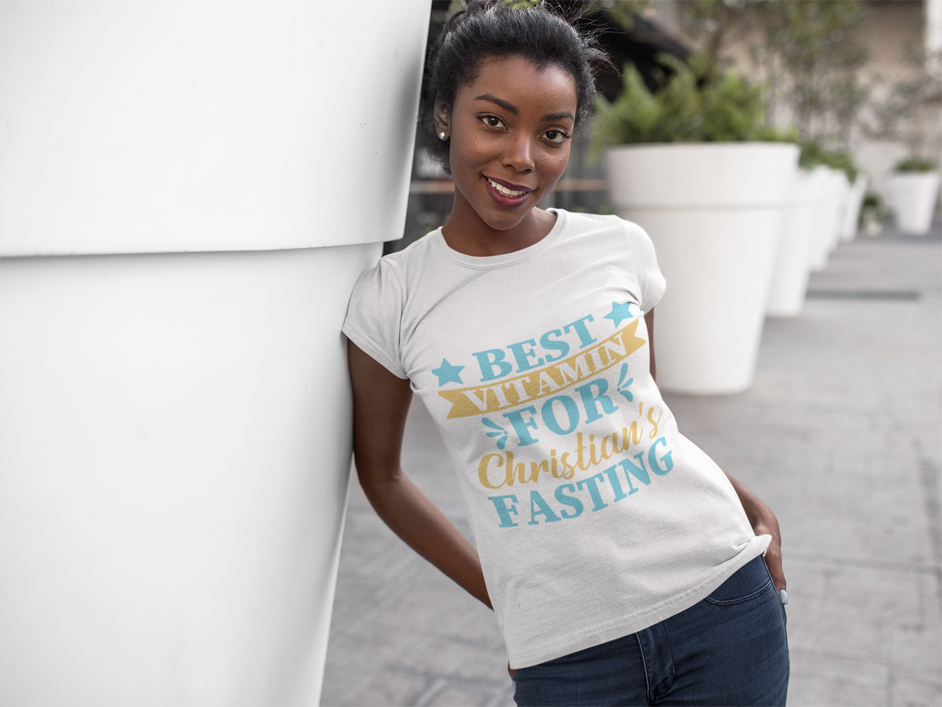 Best Vitamins for christian Women fasting tee, Religious women t-shirt, - Image 2