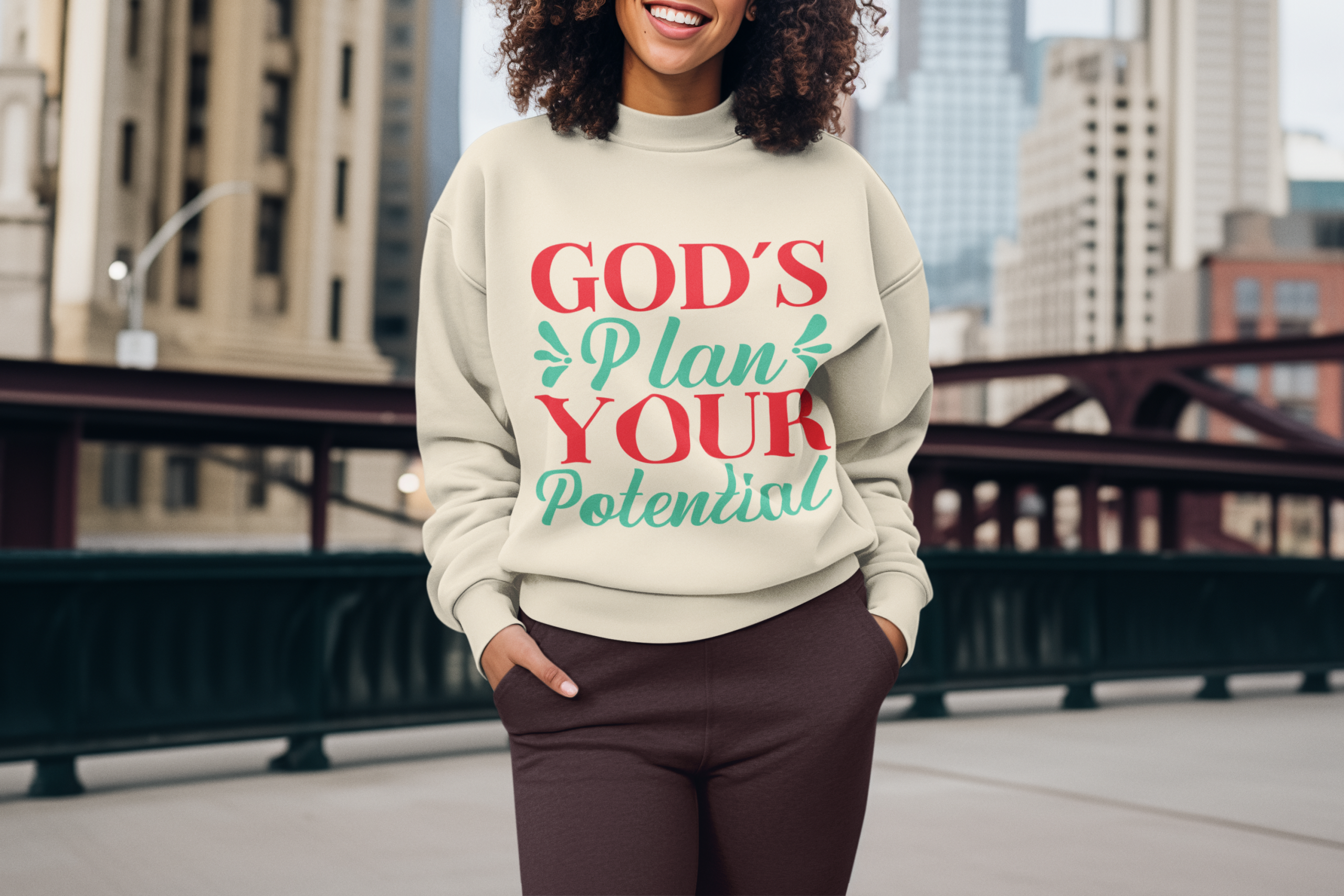 God's plan your potential sweatshirt, Women Jesus Lover Sweatshirt, Religious gift,