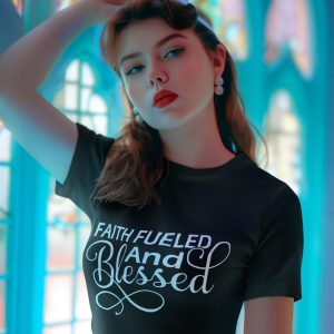 Faithful and Blessed t-shirt, Bible verse t-shirt, Christian apparel, religious gifts.