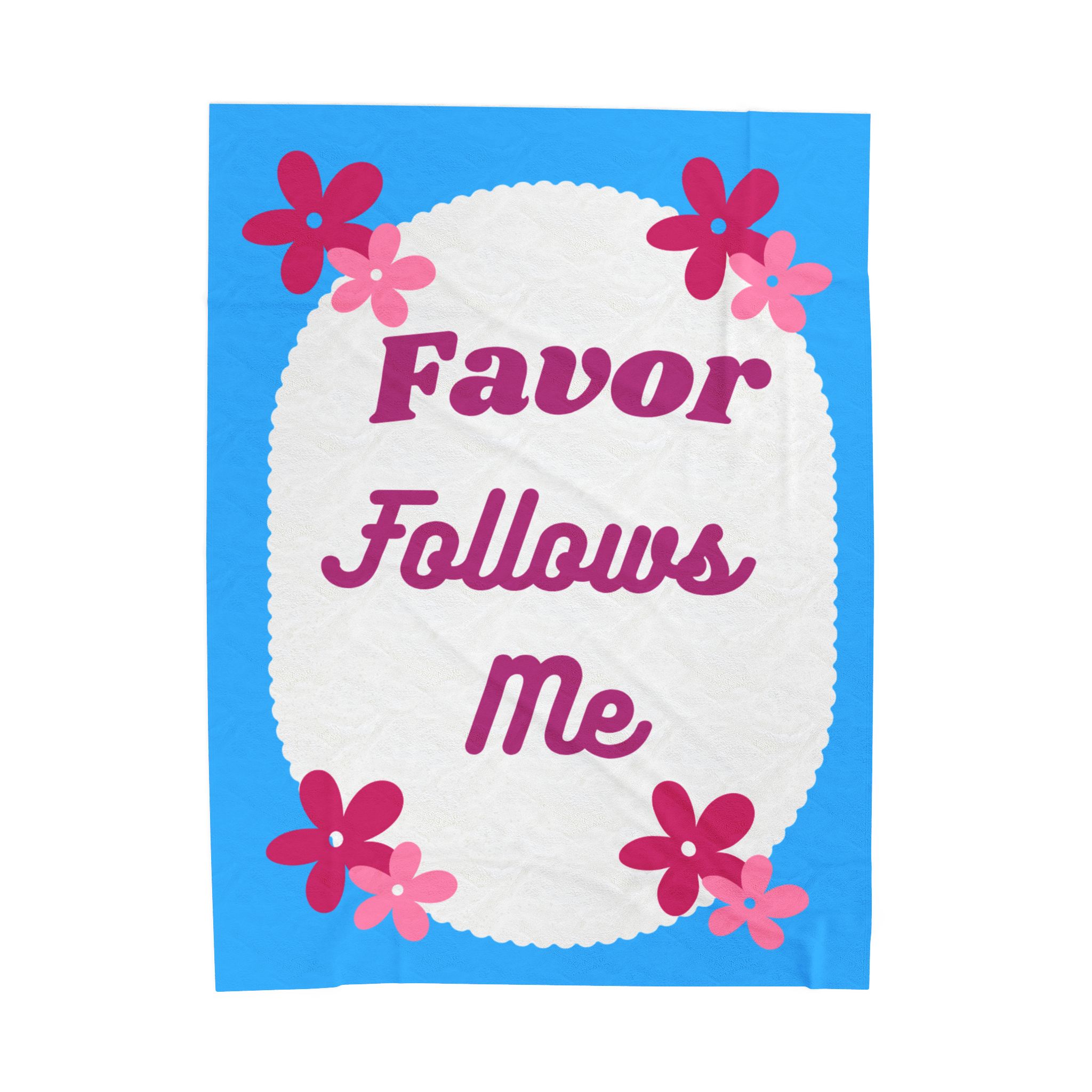 Favor Follows Me Velveteen Plush Blanket - Image 2