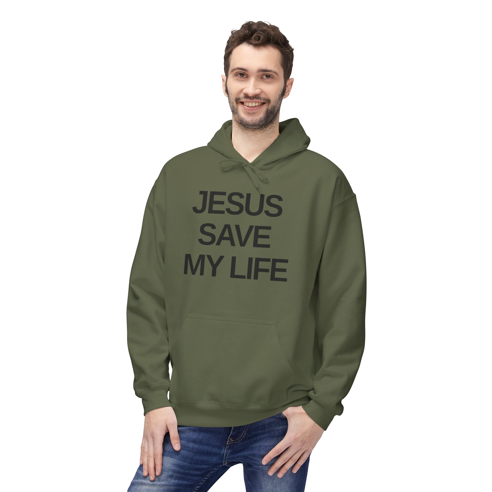 Faith-Based Jesus Save My Life Christian Men Hoodie, Christian Apparel, Inspirational Gift, Casual Wear, Jesus Merchandise - Image 4