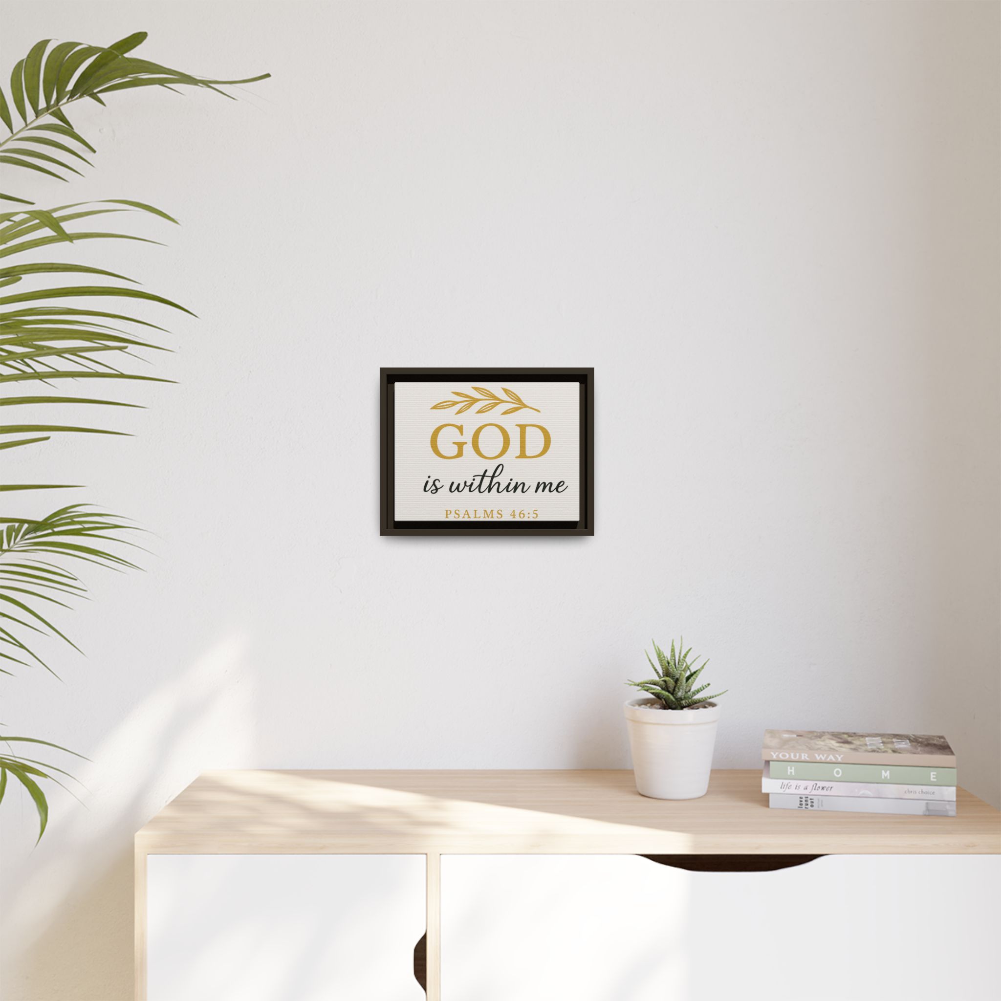 God is within me Matte Canvas, Framed (Multi-color) - Image 4