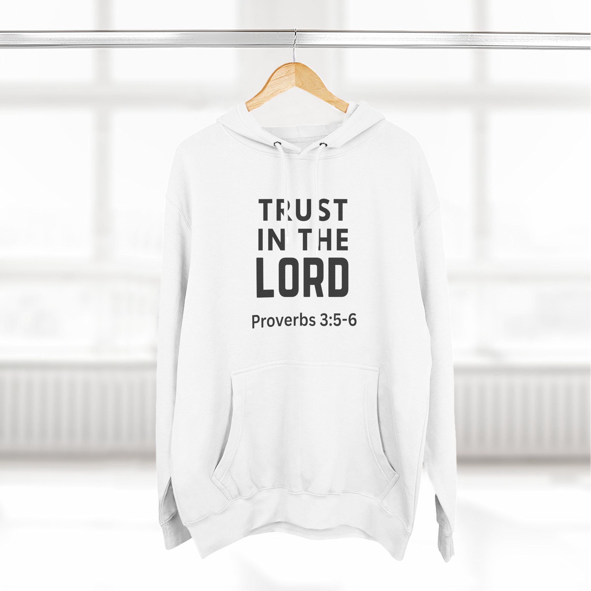 Inspirational Fleece Hoodie, Trust in the Lord, Christian Gift, Faith Hoodie, Cozy Sweatshirt, Bible Verse Apparel, Religious Clothing - Image 8
