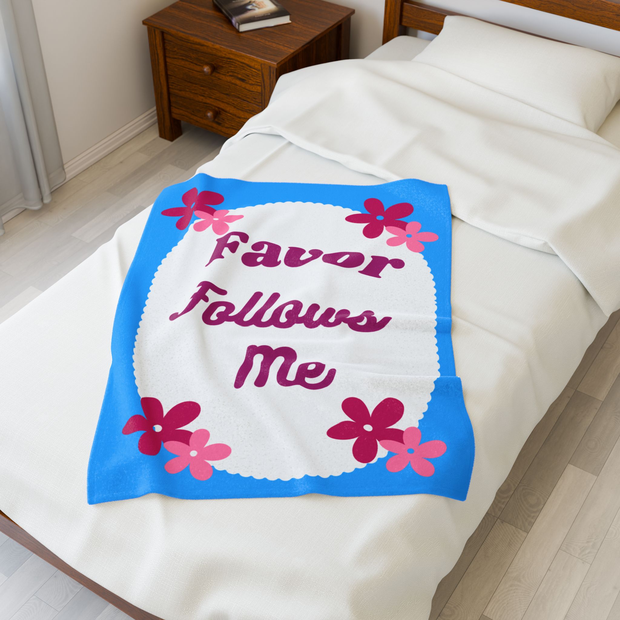 Favor Follows Me Velveteen Plush Blanket - Image 13